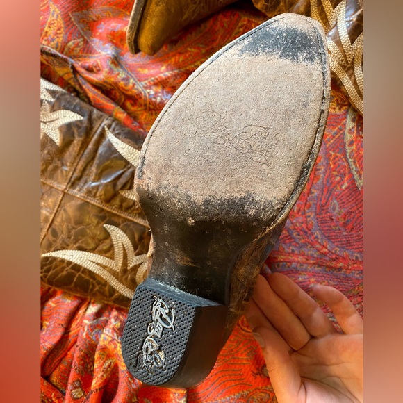 DAN POST WOMEN'S JILTED KNEE HIGH WESTERN BOOTS - Picture 5 of 7